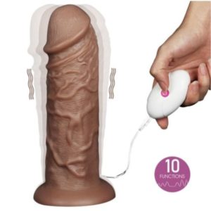 Consolador Con Vibrador Realitico Chubby 10.5